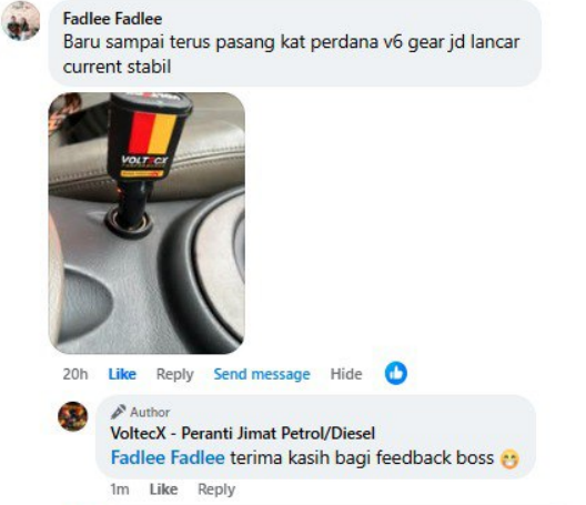 Feedback pelanggan Voltecx 2