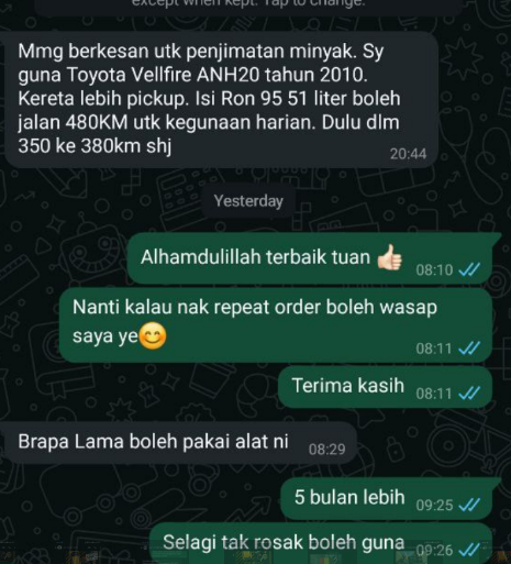 Feedback pelanggan Voltecx 4